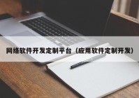 网络软件开发定制平台（应用软件定制开发）