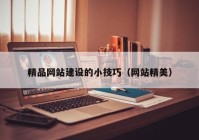 精品网站建设的小技巧（网站精美）