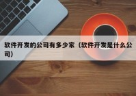 软件开发的公司有多少家（软件开发是什么公司）