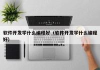 软件开发学什么编程好（软件开发学什么编程好）